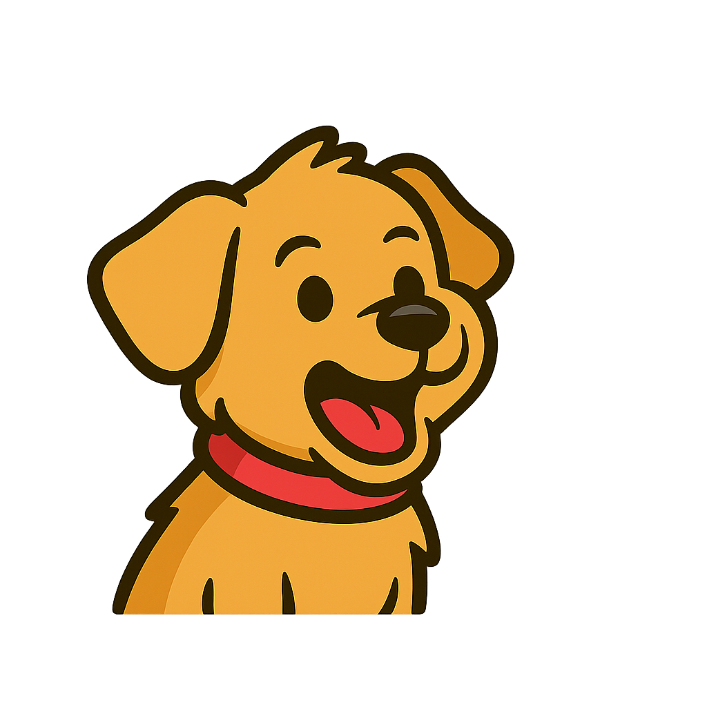 Fröhlicher Cartoon-Hund